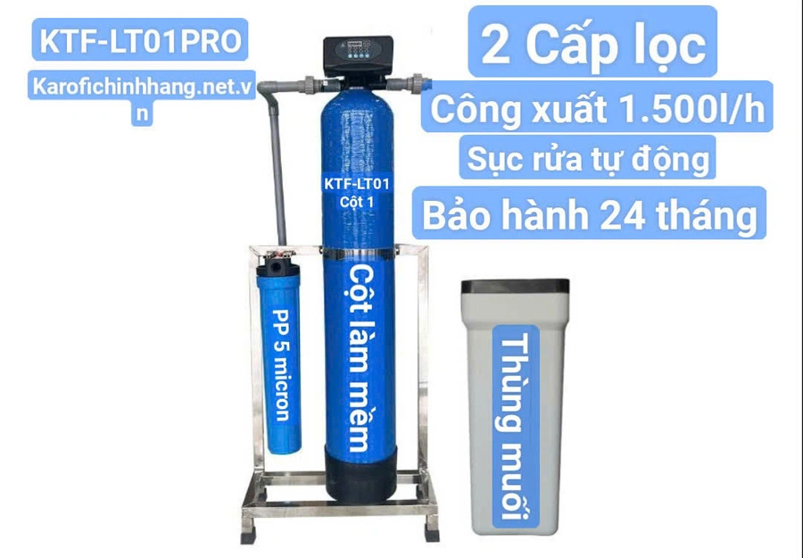 BỘ LỌC TỔNG ĐẦU NGUỒN GIA ĐÌNH KTF-LT01 PRO– VAN TỰ ĐỘNG – XỬ LÝ CANXI - HOT 2026