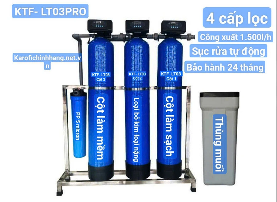 BỘ LỌC TỔNG ĐẦU NGUỒN NƯỚC MÁY KTF-LT03PRO – XỬ LÝ CANXI – VAN TỰ ĐỘNG – CAO CẤP - HOT 2026