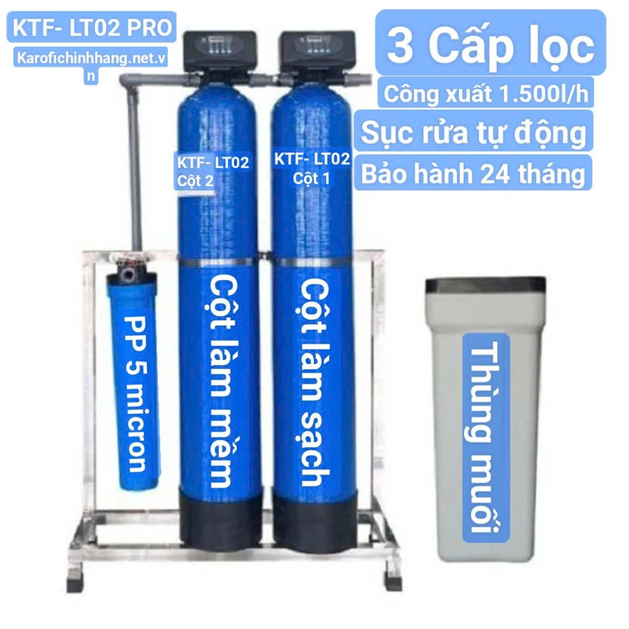 BỘ LỌC TỔNG ĐẦU NGUỒN GIA ĐÌNH KTF-LT02 PRO VAN TỰ ĐỘNG – XỬ LÝ CANXI – HOT 2026